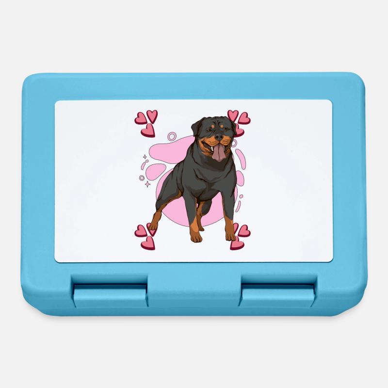Rottweiler Heart Design - Boîte à goûter - bleu saphir