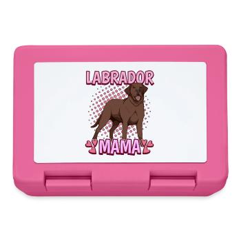 Brauner Labrador Labbi Labrador Mama - Brotdose - Pink - Vorne
