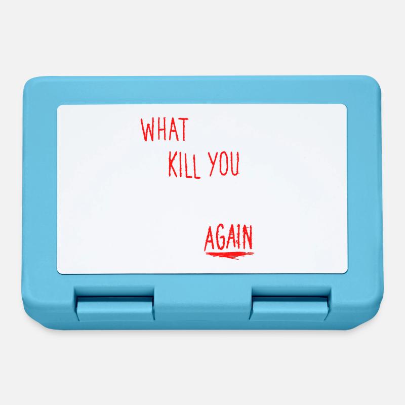 What doesn't kill you mutates and tries again - Lunchbox - sapphire blue