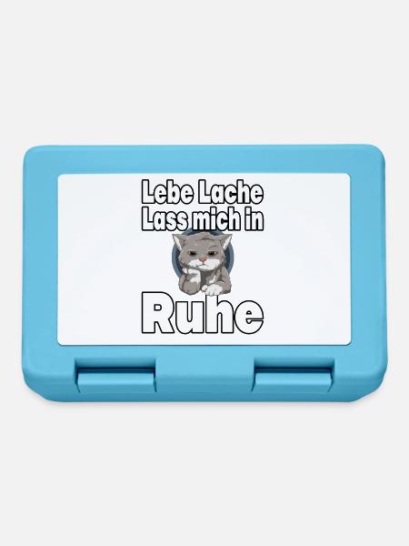 Lebe Lache Lass Mich In Ruhe - Katze - Brotdose - Saphirblau