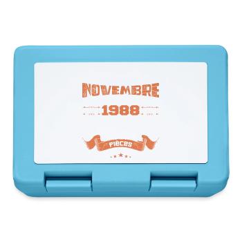 Novembre 1988 - Boîte à goûter - bleu saphir - Devant