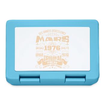 Anniversaire Vintage Né(e) en Mars 1976 - Boîte à goûter - bleu saphir - Devant