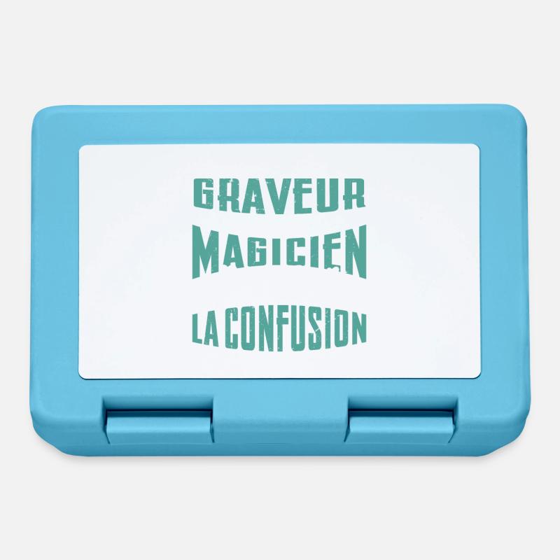 Je Suis Graveur Pas Magicien - Boîte à goûter - bleu saphir