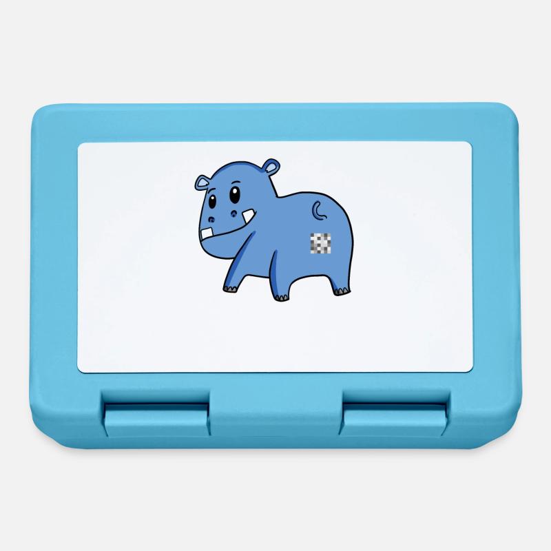 Hippo Ass - Hippopotame Butt - Boîte à goûter - bleu saphir