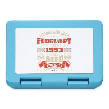 Legends wurden im Februar 1953 geboren | Geschenk - Brotdose - Saphirblau - Vorne