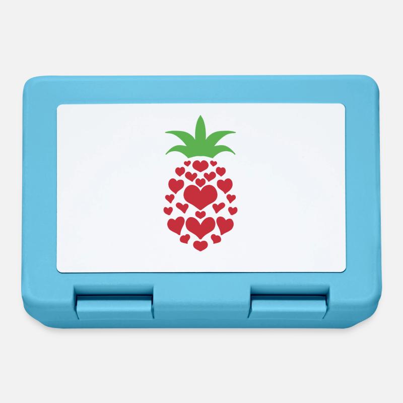 Cœur d’ananas - Boîte à goûter - bleu saphir
