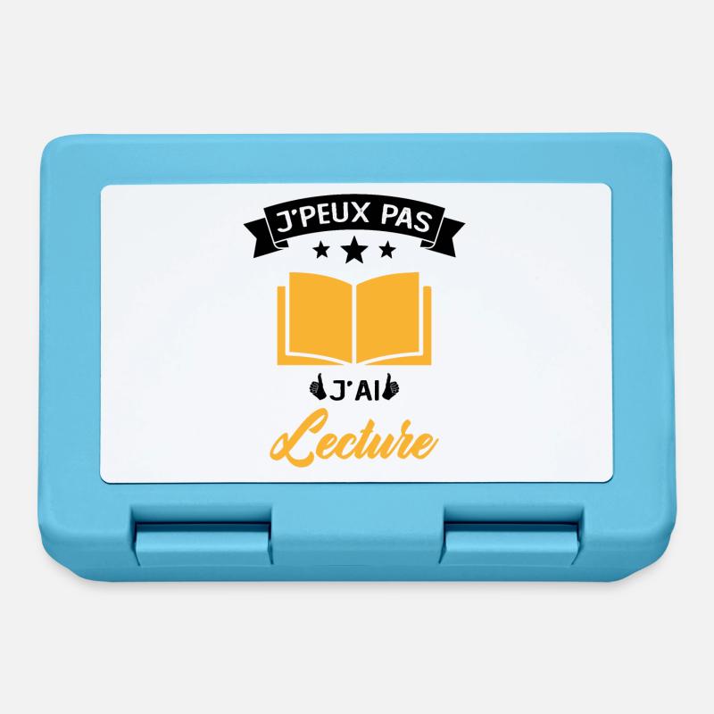 Je Peux Pas J'ai Lecture Cadeau - Boîte à goûter - bleu saphir