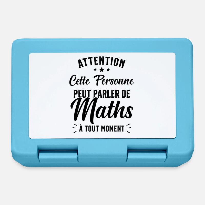Prof de Maths Mathématique Cadeau Mathématicien - Boîte à goûter - bleu saphir
