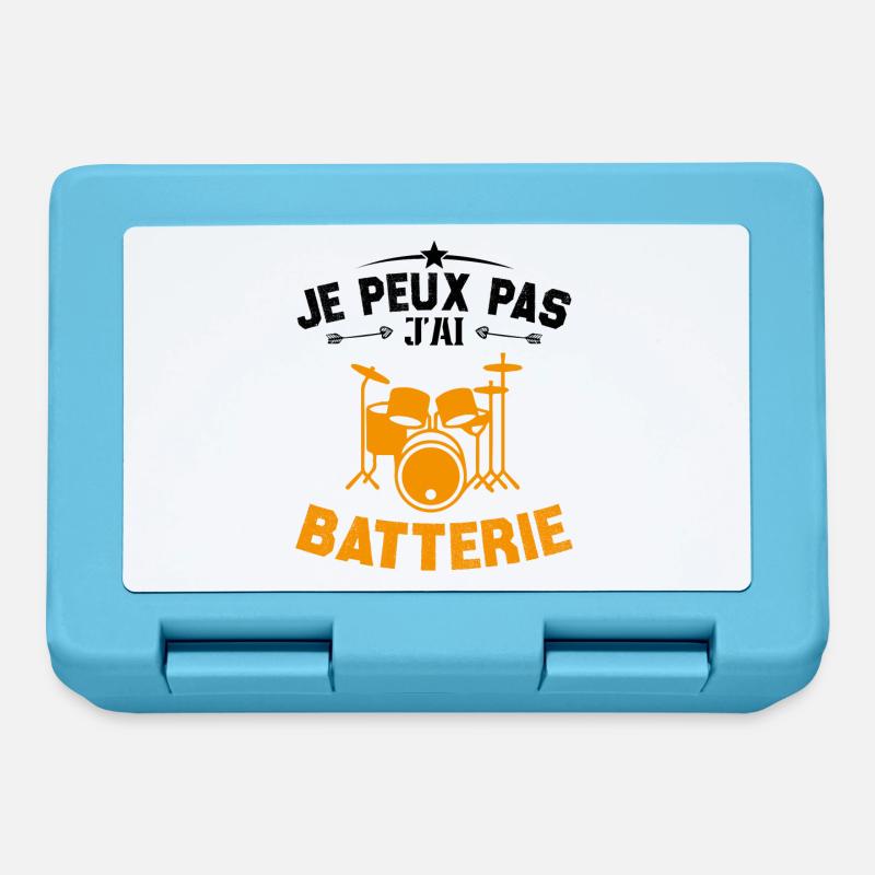 je peux pas j'ai batterie - Boîte à goûter - bleu saphir