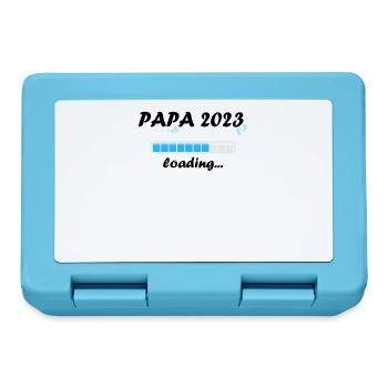 Papa 2023 Loading Paternity Dad Becoming a Father Fun - Lunchbox - sapphire blue - Front