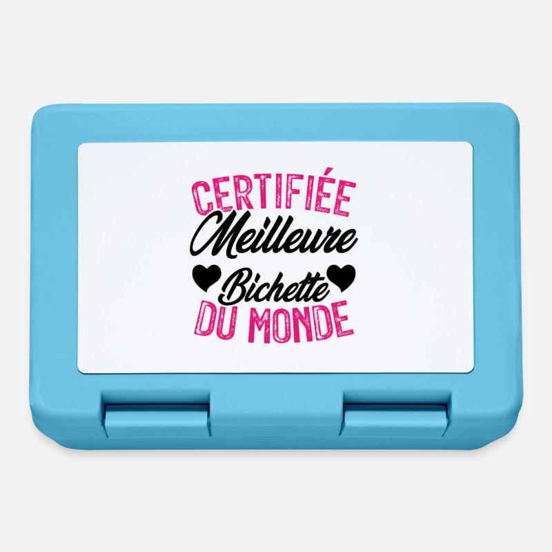 Certifiée meilleure bichette du monde - Boîte à goûter - bleu saphir