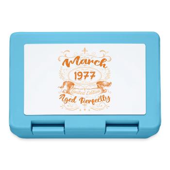 March 1977 | Aged Perfectly - Lunchbox - sapphire blue - Front