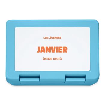 Janvier 1974 | Vintage Anniversaire Rétro - Boîte à goûter - bleu saphir - Devant