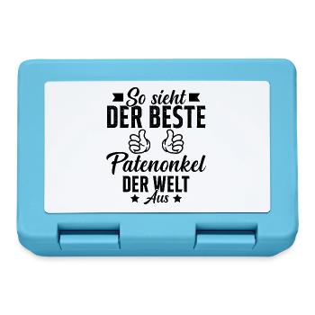 so sieht der beste patenonkel der welt aus - Brotdose - Saphirblau - Vorne