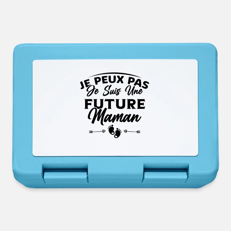 Femme Enceinte Grossesse Future Maman Cadeau - Boîte à goûter - bleu saphir