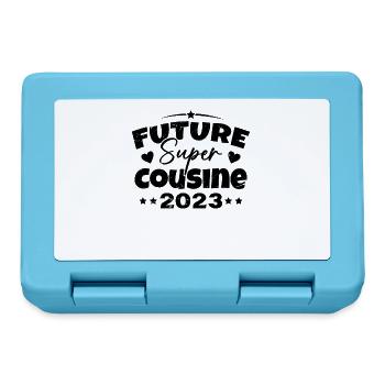 Future Super Cousine 2023 Annonce Grossesse - Boîte à goûter - bleu saphir - Devant