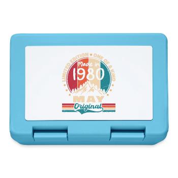 May 1980 Birthday May 1980 Original May Gift - Lunchbox - sapphire blue - Front