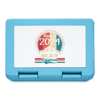 Mai 2024 Geburtstag Mai 2024 Original Mai Geschenk - Brotdose - Saphirblau - Vorne
