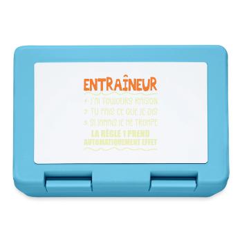 Coach Cadeau | Entraîneur Handball Football Rugby - Boîte à goûter - bleu saphir - Devant