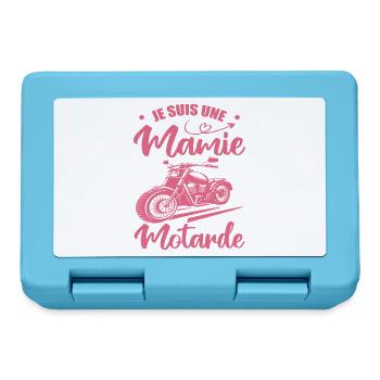 Mamie Motarde Mamou Humour - Boîte à goûter - bleu saphir - Devant