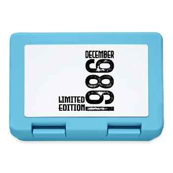 Birthday Gift December 1986. December 1986. - Lunchbox - sapphire blue - Front