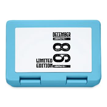 Cadeau Anniversaire Décembre 1981. Decembre 1981. - Boîte à goûter - bleu saphir - Devant