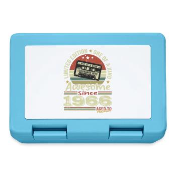 Vintage 1966 Original Retro Anniversary Gift - Lunchbox - sapphire blue - Front