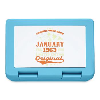 Légendaire Depuis Janvier 1963 Vintage Rétro 1963 - Boîte à goûter - bleu saphir - Devant
