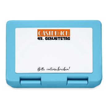 49 Birthday Gift Women's Decoration Men's Guestbook - Lunchbox - sapphire blue - Front