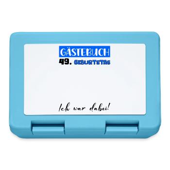 Guestbook Decoration Men Men's 49th Birthday Tshirt - Lunchbox - sapphire blue - Front