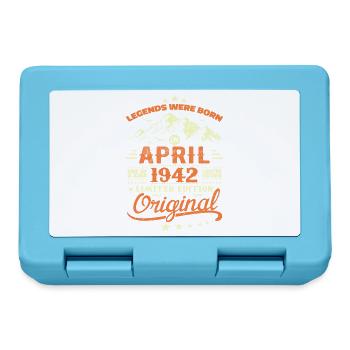 April 1942 Cadeau Anniversaire 1942 Légendes April - Boîte à goûter - bleu saphir - Devant