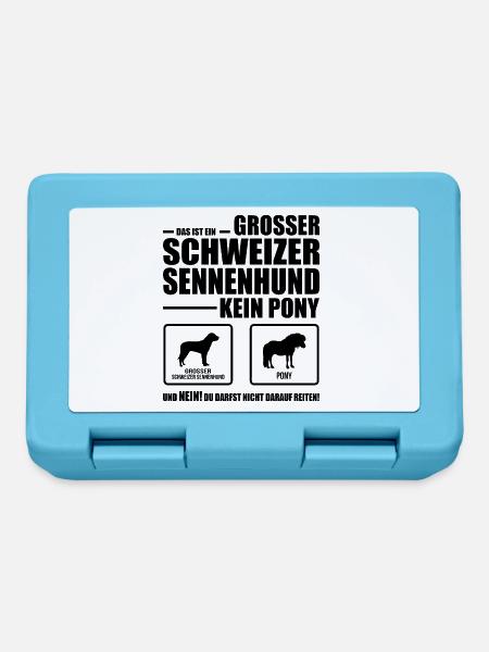 GROSSER SCHWEIZER SENNENHUND kein Pony Wilsigns - Brotdose - Saphirblau