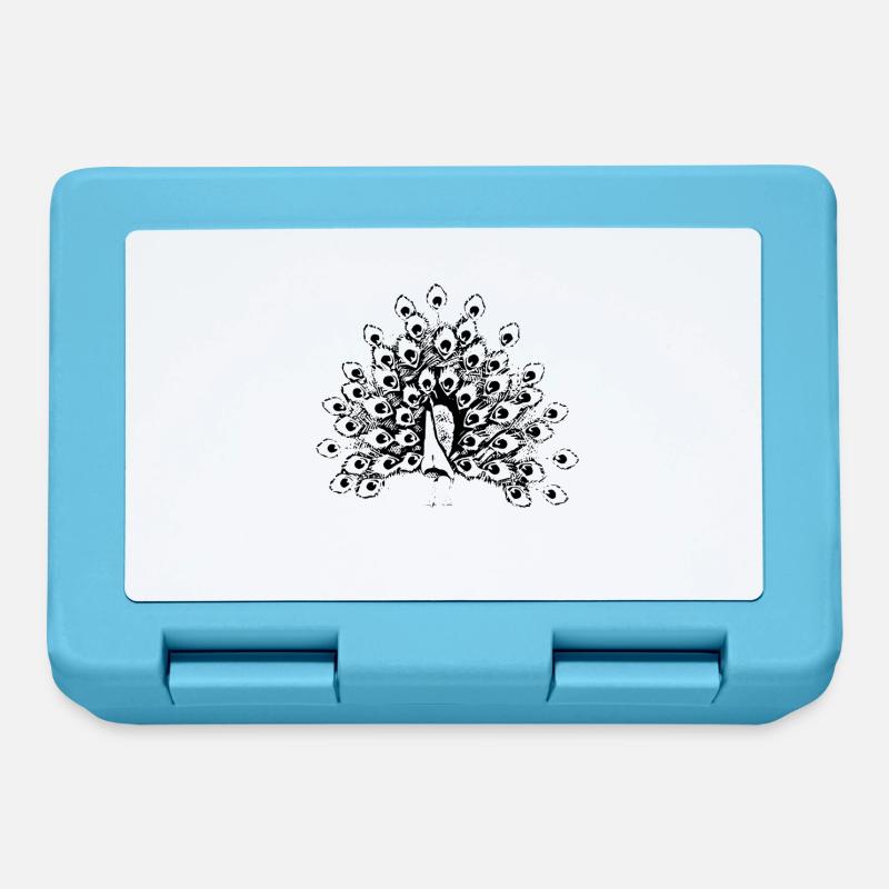peacock - Lunchbox - sapphire blue