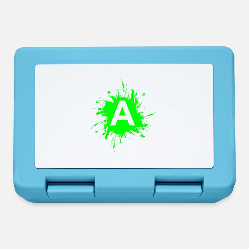 Team A Buchstabe A Anfangsbuchtabe - Brotdose - Saphirblau