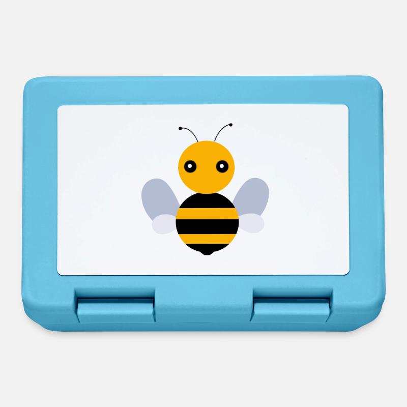 Bee illustration - Boîte à goûter - bleu saphir
