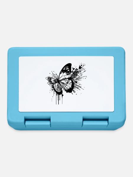 Splash Tattoo Tinte Schmetterling - Brotdose - Saphirblau