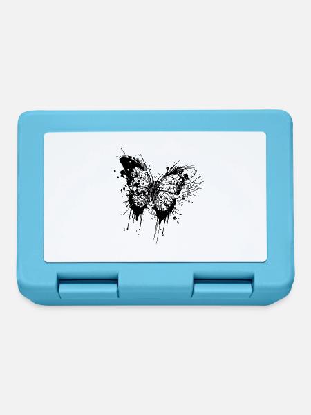 Tattoo Tinte Splash Schmetterling - Brotdose - Saphirblau