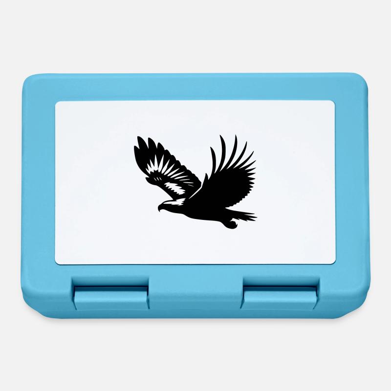 White-tailed eagle on broad wings on the rise - Lunchbox - sapphire blue