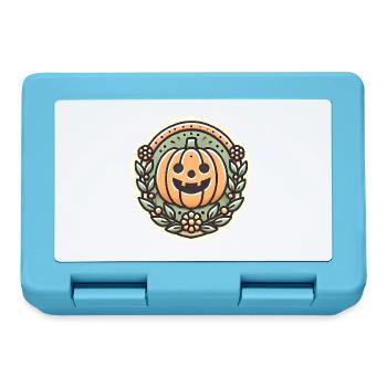 Vintage Halloween citrouille couronne badge - Boîte à goûter - bleu saphir - Devant