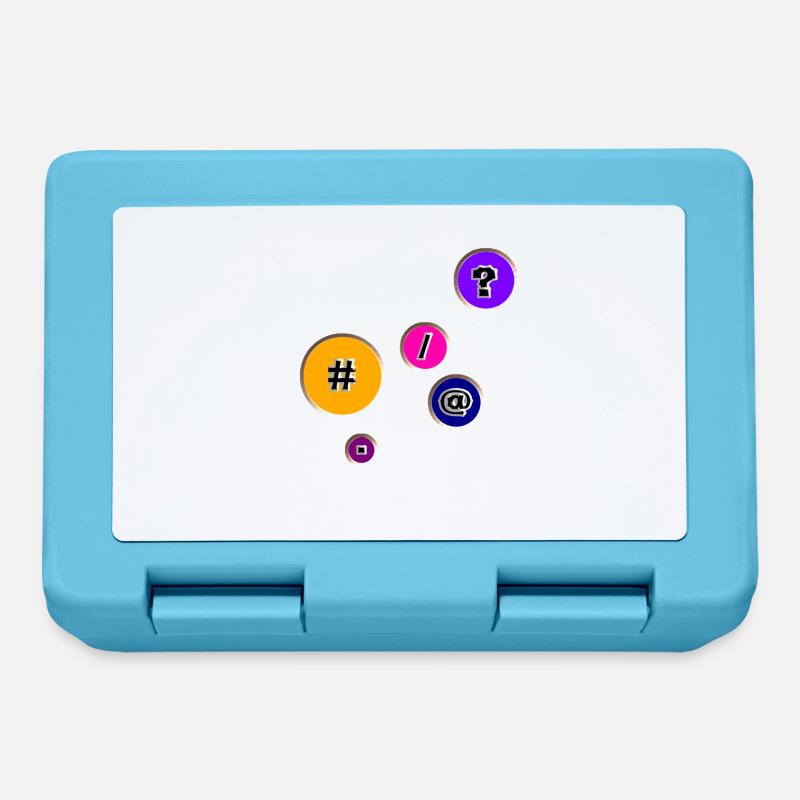 Buttons with characters - Lunchbox - sapphire blue