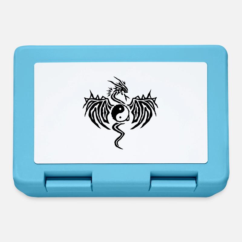 Yin Yang Dragon - Lunchbox - sapphire blue