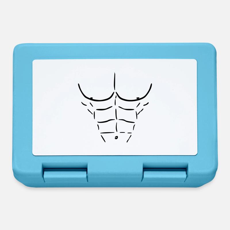 musclé - Boîte à goûter - bleu saphir