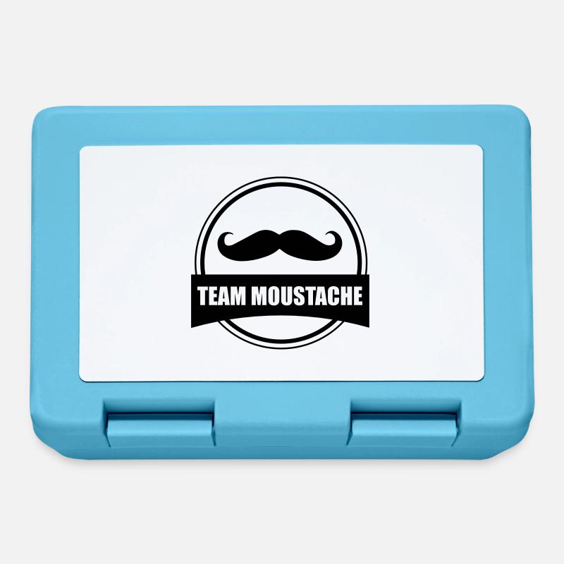 team moustache - Boîte à goûter - bleu saphir