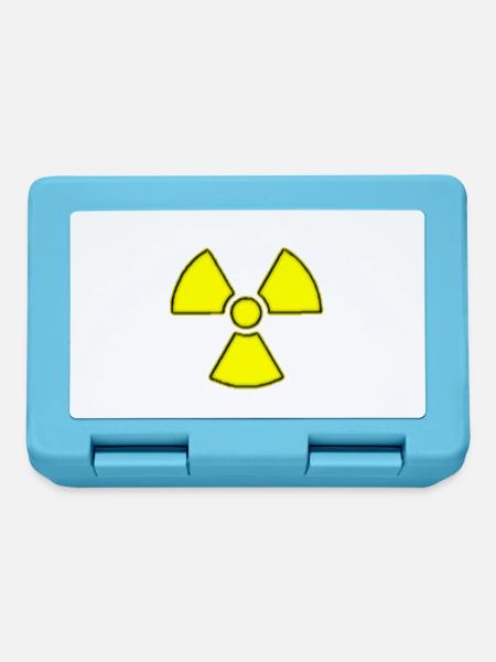 Atomzeichen gelb - Brotdose - Saphirblau