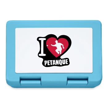 i love love Petanque boule2 - Brotdose - Saphirblau - Vorne