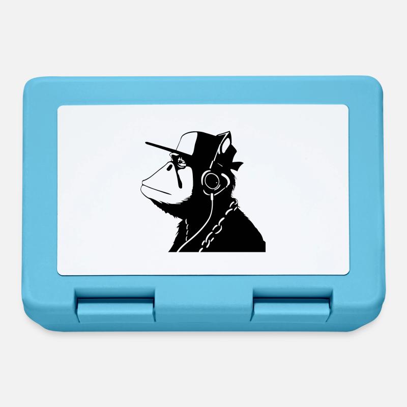 monkey alone - Lunchbox - sapphire blue