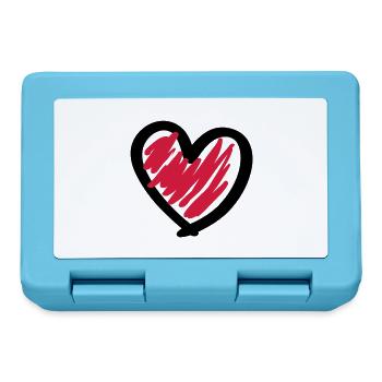 heart_design_f2 - Boîte à goûter - bleu saphir - Devant