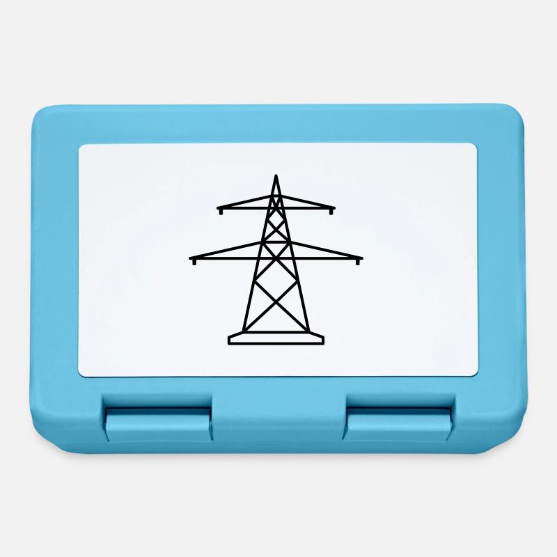 strom mast strommast elektro leitung starkstrom ge - Brotdose - Saphirblau