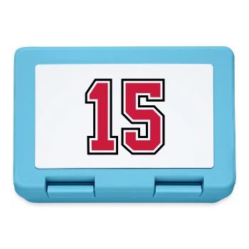 15 sports jersey football number - Brotdose - Saphirblau - Vorne