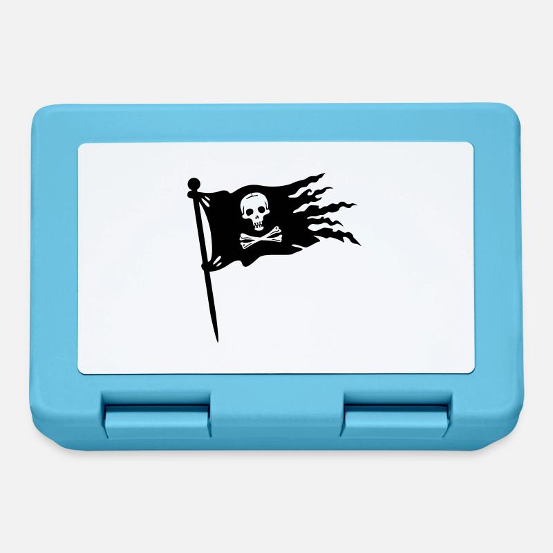pirates drapeau - Boîte à goûter - bleu saphir